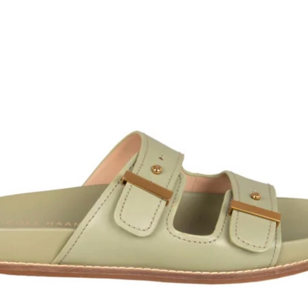 Cole Haan Women's 7B Marisol Footbed Comfort Travel Sandal Oil Green Leather - Picture 3 of 6